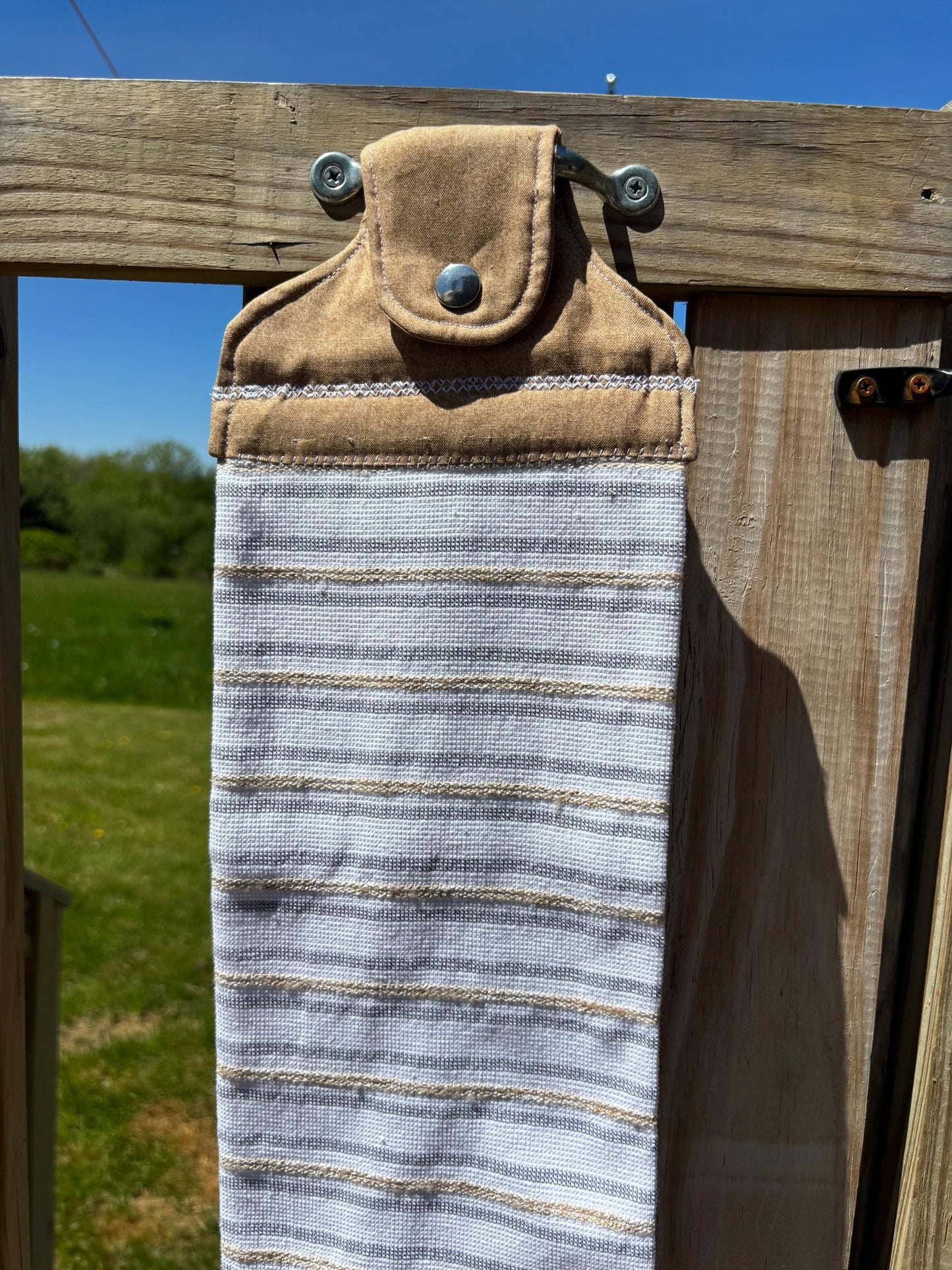 Hanging Kitchen Towel with Snap Closure | Vintage Style Farmhouse Dish Towels| Cottagecore Kitchen