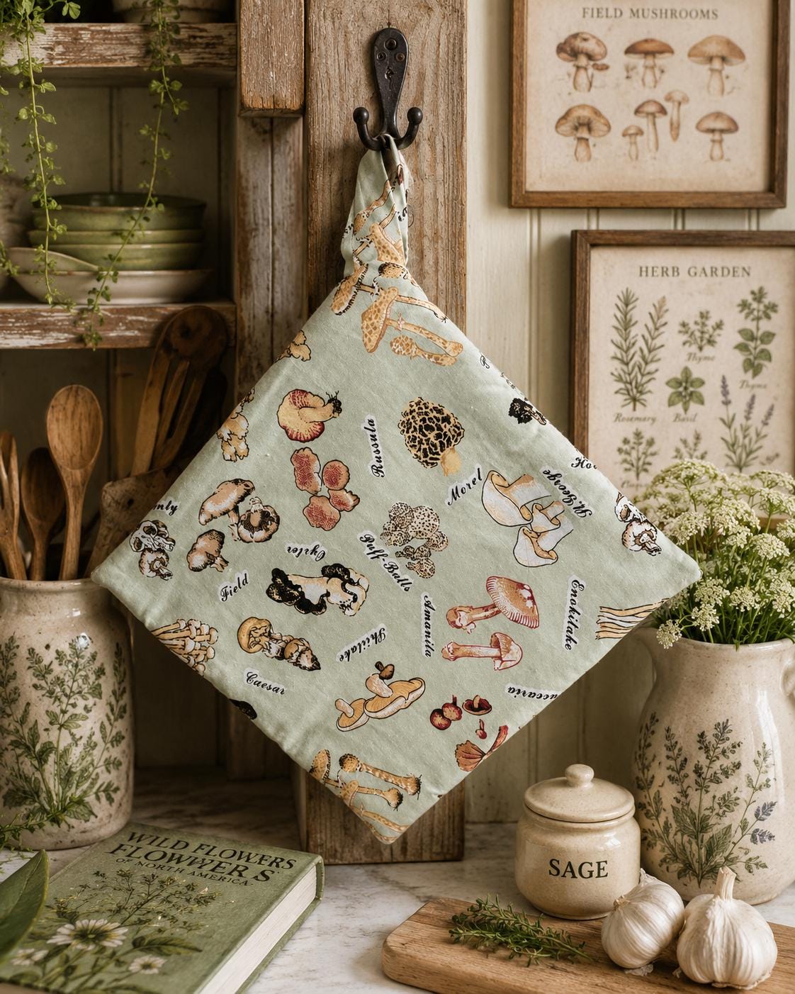 Handmade Pot Holder Sets | Farmhouse Kitchen Decor | Insulated with Mook Fabrics Heat-Tex®