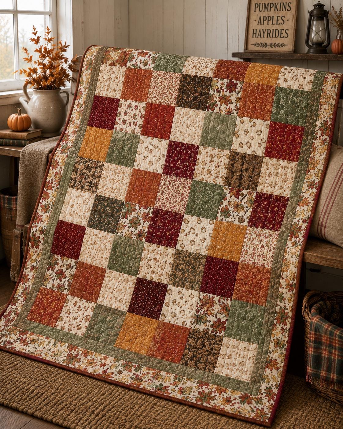 Limited Edition Autumn Layer Cake | 42 Curated 10.5” Fabric Squares | Vintage and Out-of-Print Fabrics | Hearth & Hare Studio