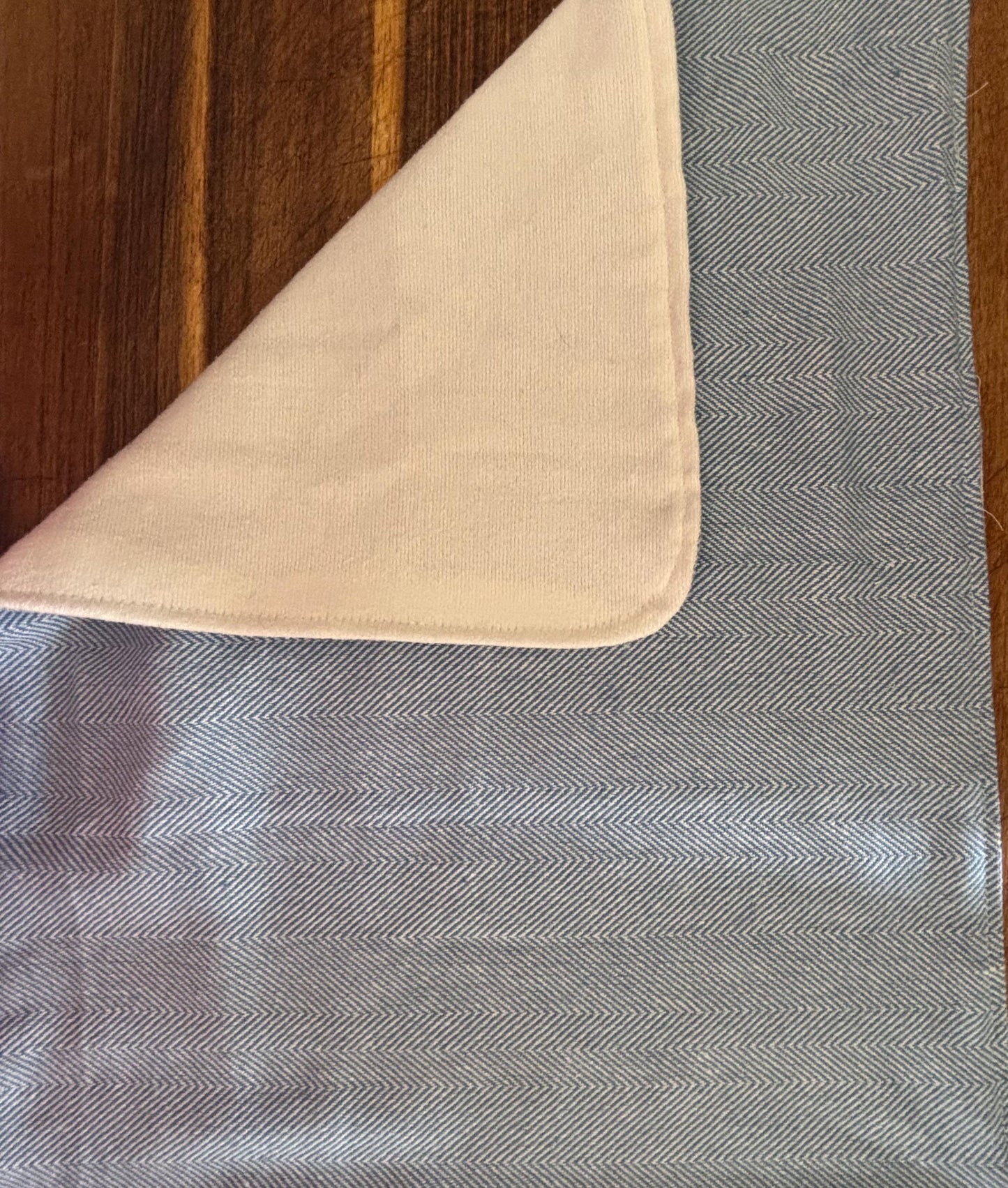 Blue Farmhouse Hanging Towels, Upcycled Reusable Cotton with Loops, 11 x 15 Inches