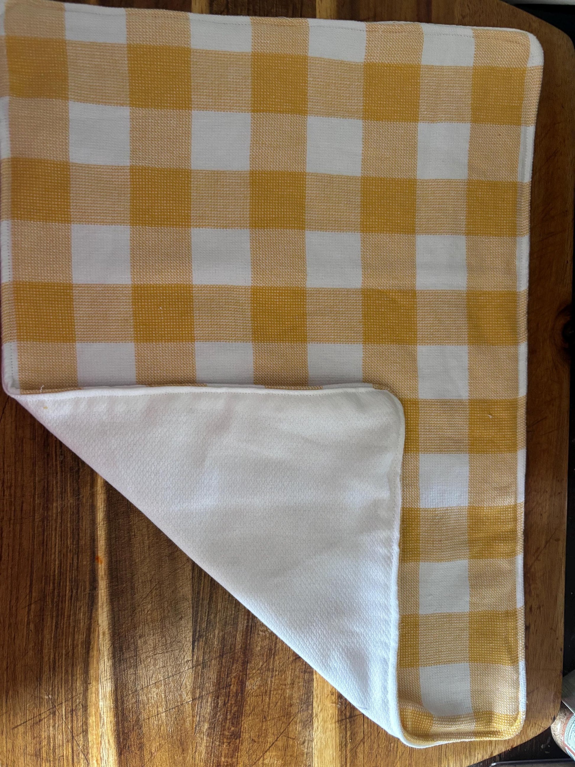 Blue Farmhouse Hanging Towels, Upcycled Reusable Cotton with Loops, 11 x 15 Inches