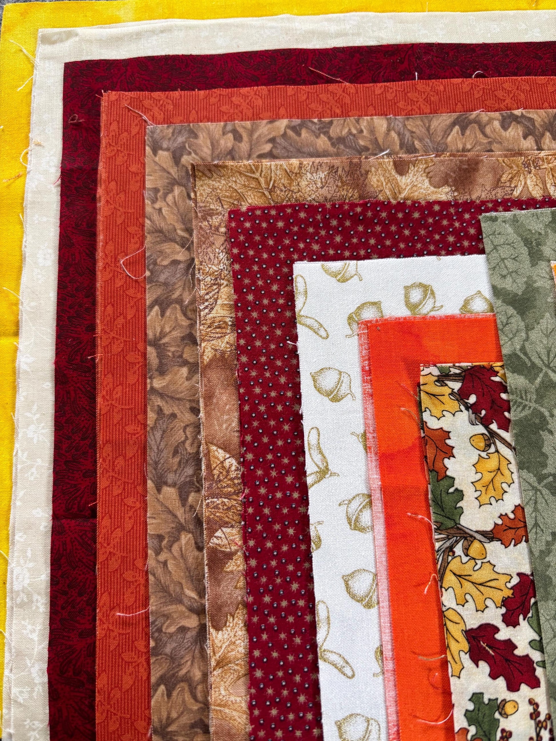 Limited Edition Autumn Layer Cake | 42 Curated 10.5” Fabric Squares | Vintage and Out-of-Print Fabrics | Hearth & Hare Studio